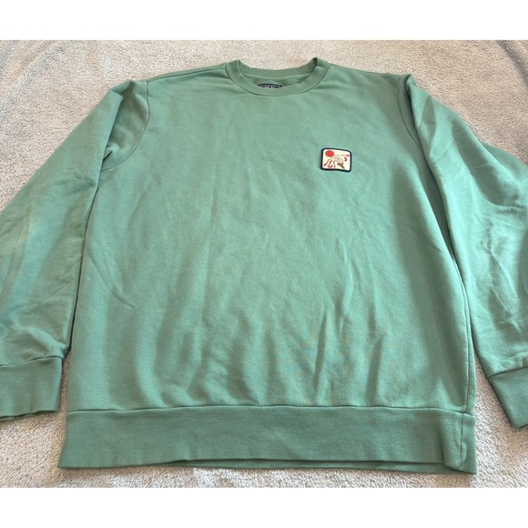 Dark Seas Division Men Medium Crewneck Sweatshirt Green Embroidered Logo Preppy - Picture 8 of 14